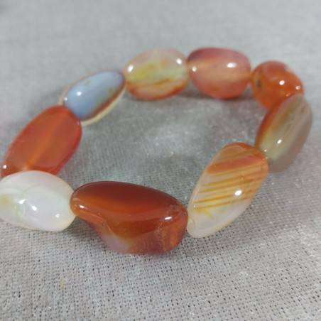 Red CARNELIAN AGATE Bracelet Tumbled Stone MINERALS Crystal Healing-2