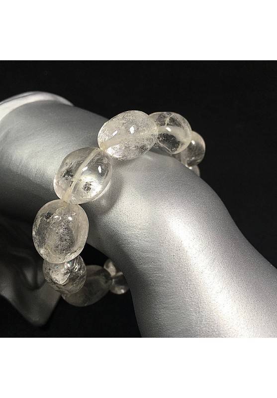 Cracked Frozen Quartz Tumbled Stone Bracelet Healing MINERALS Chakra Zen-1