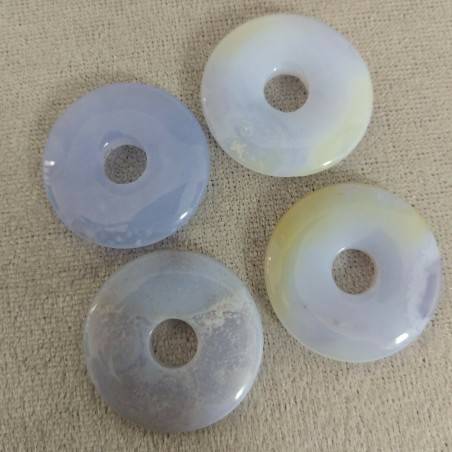 Donuts In BLUE CHALCEDONY MINERALS Crystals Reiki Crystal Healing Zen-2