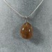 Pendant in Honey CALCITE Amber Color on Sterling Silver 925 Necklace MINERALS AMBER Reiki-4