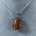 Pendant in Honey CALCITE Amber Color on Sterling Silver 925 Necklace MINERALS AMBER Reiki-5