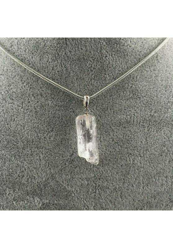 Pendant in Kunzite on Sterling Silver 925 Necklace Jewel MINERALS Crystal Healing A+-1