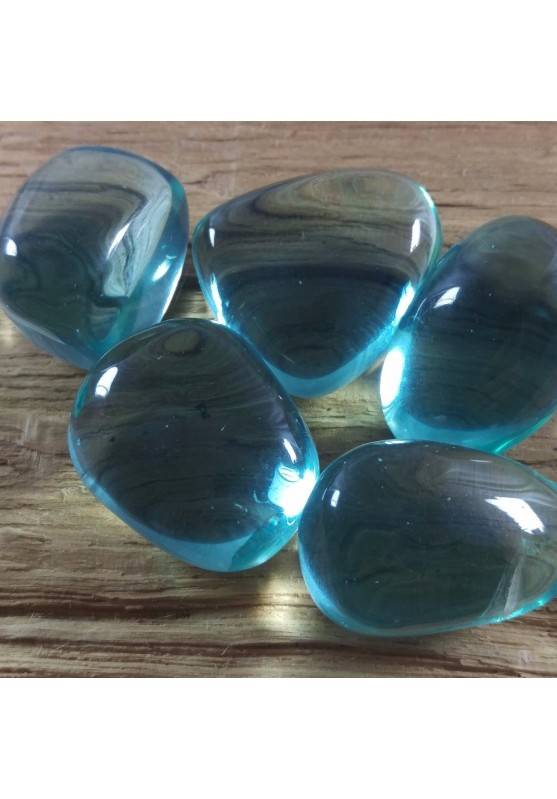 Large Aqua Blue OBSIDIAN BIG Tumbled Stone Crystal Crystal Healing Chakra MINERALS-1