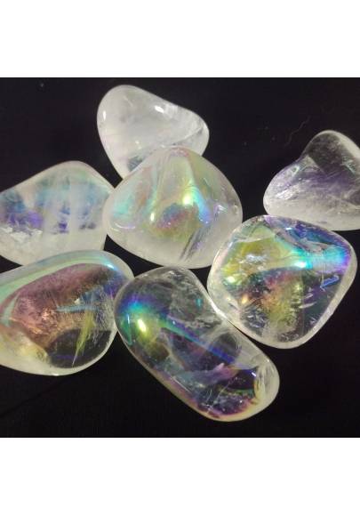 Quartz with True AQUA AURA Tumbled BIG Crystal Healing Minerals Chakra Reiki-1