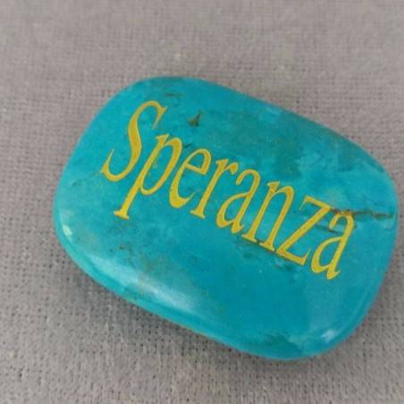 Palmstone della HOPE in Howlite TURQUOISE Color Crystal Healing Plate Gift Idea-1
