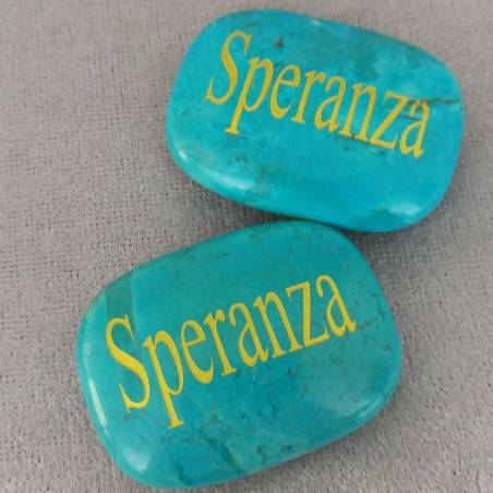 Palmstone della HOPE in Howlite TURQUOISE Color Crystal Healing Plate Gift Idea-3