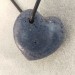 Blue Mother of Pores Madrepore Heart Pendant Necklace MINERALS Chain Gift Idea-1