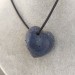 Blue Mother of Pores Madrepore Heart Pendant Necklace MINERALS Chain Gift Idea-2