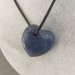 Blue Mother of Pores Madrepore Heart Pendant Necklace MINERALS Chain Gift Idea?3