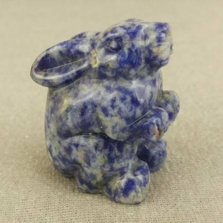 Rabbit in Sodalite Home Animals Crystal Healing MINERALS Polished Reiki Zen-1