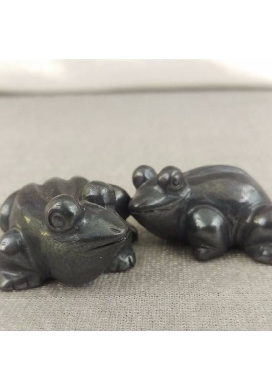 Frog in Hematite ANIMALS Feng Shui Wicca Chakra Buddha Lucky Stone Gift Idea-1