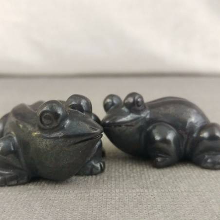 Frog in Hematite Animals Feng Shui Wicca Chakra Buddha Lucky Stone Gift Idea-3
