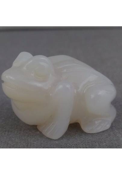 Frog in QUARTZ Opale ANIMALS Rospo MINERALS Chakra Buddha Lucky Stone Gift Idea A+-1