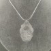 Colgante Rana en Cuarzo Blanco Collar Cristal de Roca Chapado en Plata Reiki-1