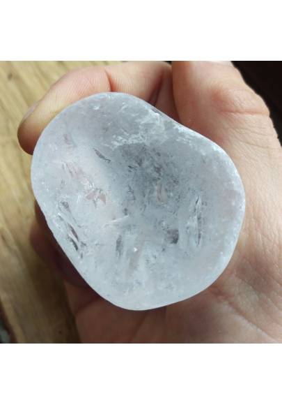 Hyaline Quartz Slice Semi Tumbled Rock CRYSTAL POLISHED da Palmstone-1