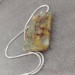 Pendant Gemstone in Ocean JASPER Chiaro with Monile SILVER Plated Necklace A+?3