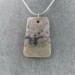 Pendant Gemstone in Ocean JASPER Chiaro with Monile SILVER Plated Necklace A+-4