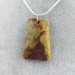 Pendant Gemstone in Ocean JASPER Scuro with Monile SILVER Plated Necklace A+-4