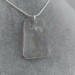 Pendant Gemstone of Hyaline Quartz Faceted with Monile SILVER Plated Necklace-2
